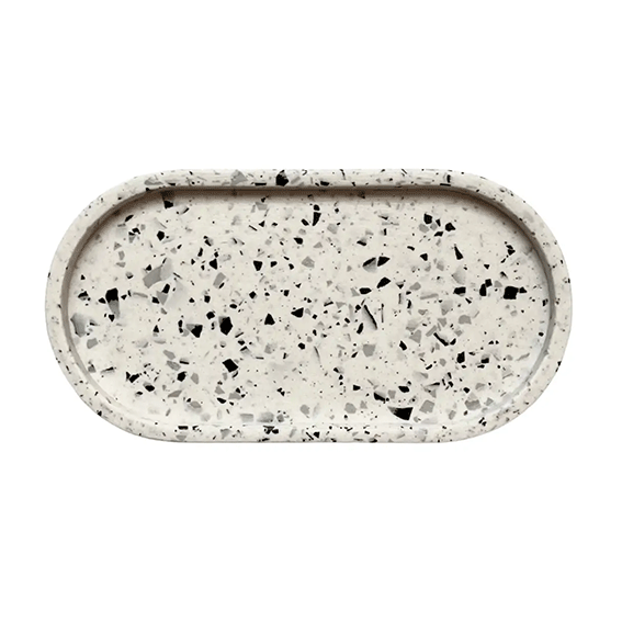 Terrazzo Rolling Tray - white - AURIEY GmbH