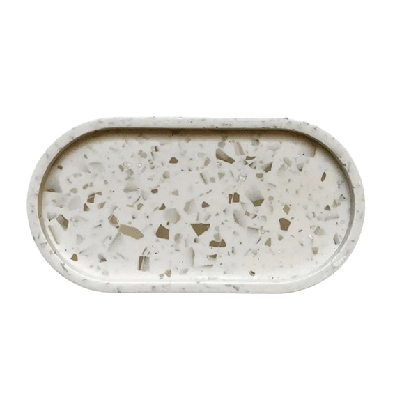 Terrazzo Rolling Tray - Beige - AURIEY GmbH