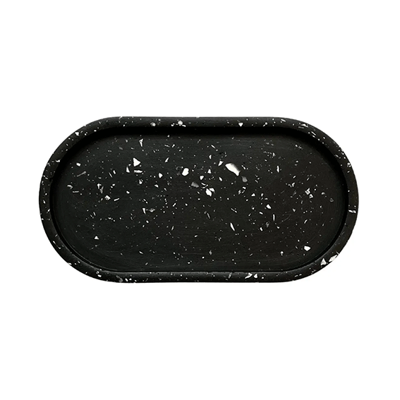 Terrazzo Rolling Tray - black - AURIEY GmbH