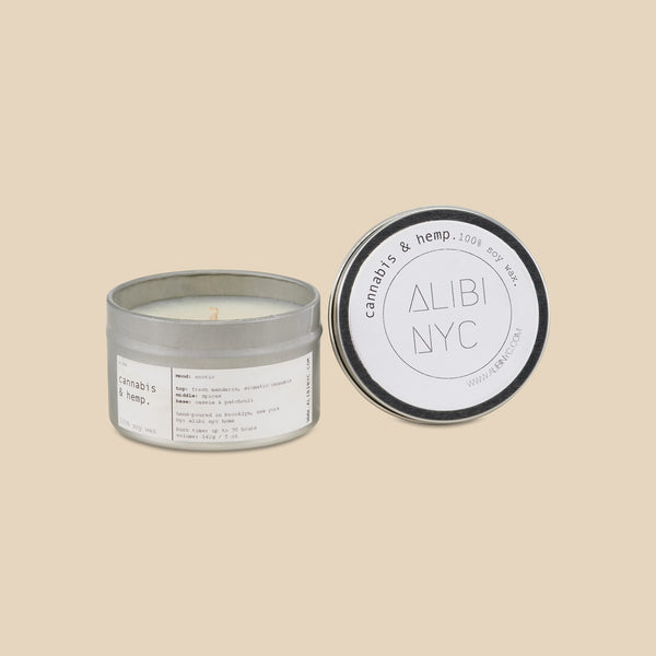 Alibi NYC Cannabis & Hemp I 100% Soy Travel Size Candle - AURIEY GmbH