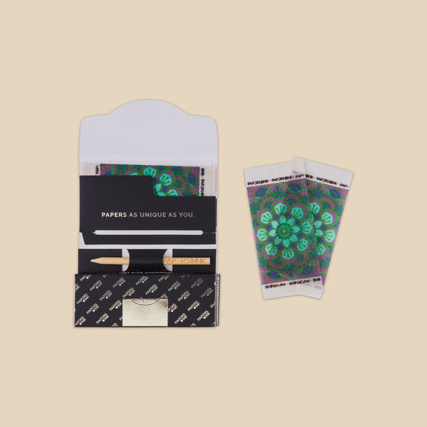 Papers+Ink luxus Rolling Papers aud Hanfpapier mit buntem Print.(Bild:Auriey)